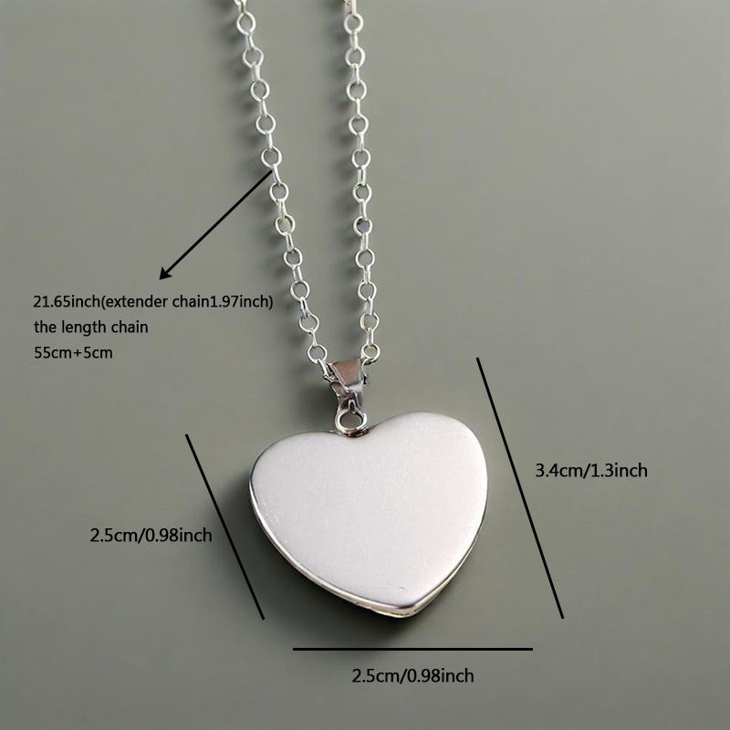 Pink Lotus Pond Heart Glass Pendant Men's Necklace